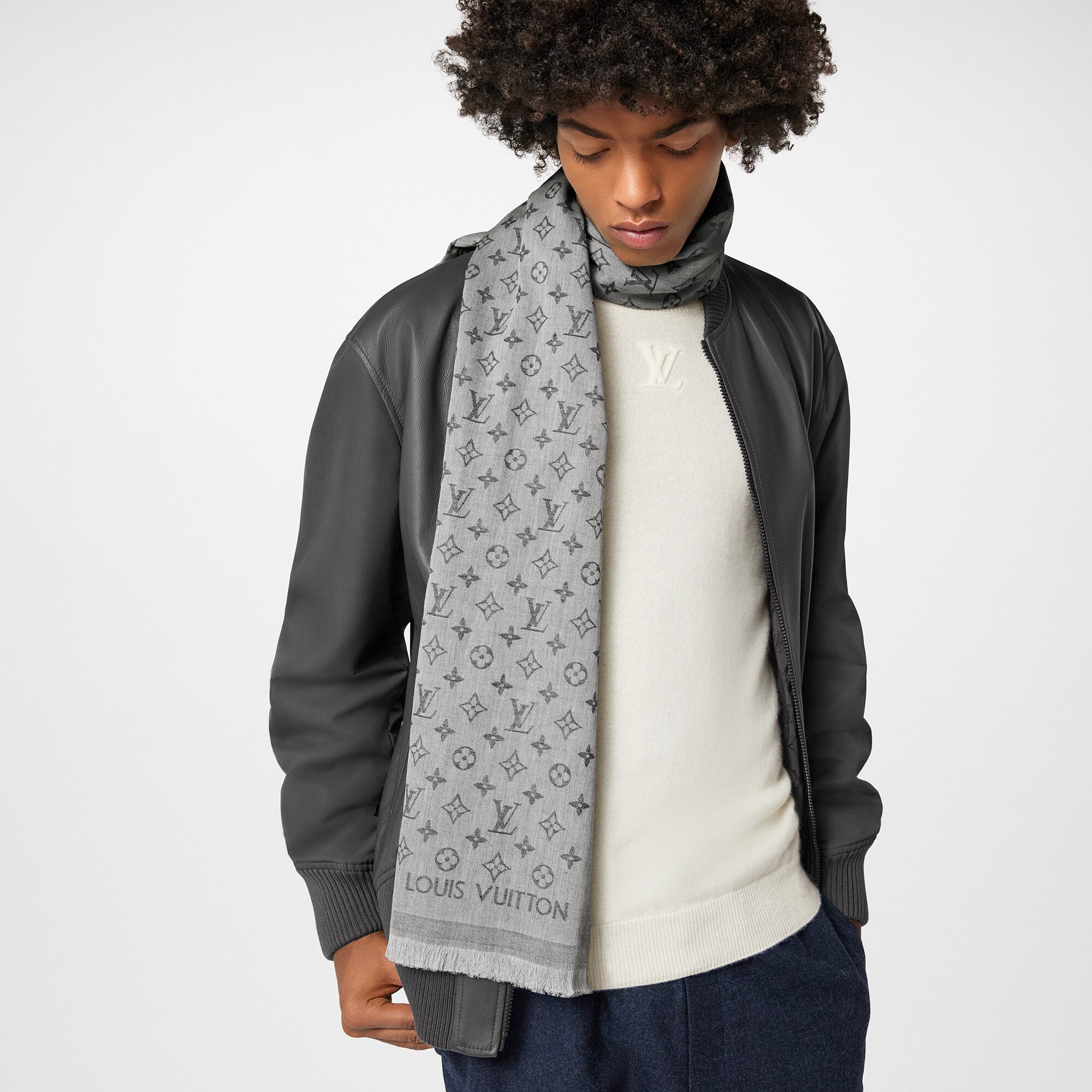 Echarpe Feminina Monogram Essential em algodão - LOUIS VUITTON®